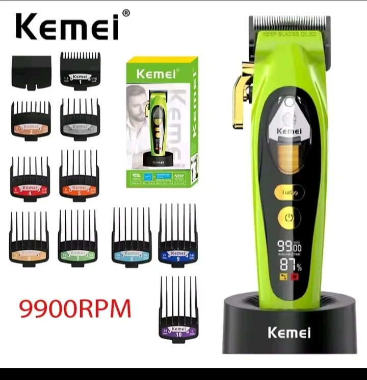 Kemei 2035 Hair Clipper Barber Professional Cordless Trimmer Magnetic Motor Mower Men Hair Cutter 9000 RPM Hair Cutting Machine