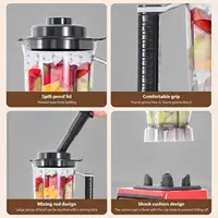 Blender électrique 3 en 1, robot culinaire, mixeur haute vitesse, pour faire des smoothies, des jus et des milkshakes 8