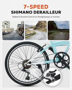 20 Inch Folding Bike Lightweight Folding Bicycle for Adult Slate 5