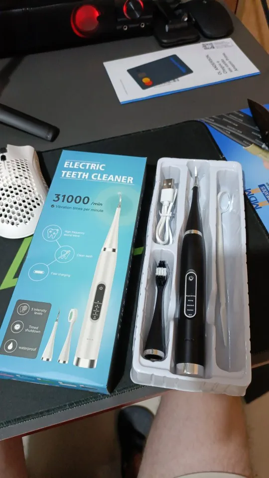 Electric Teeth Whitening Dental Calculus Scaler Plaque Coffee Stain Tartar Removal High Frequency Sonic Toothbrush Teeth Cleaner photo review
