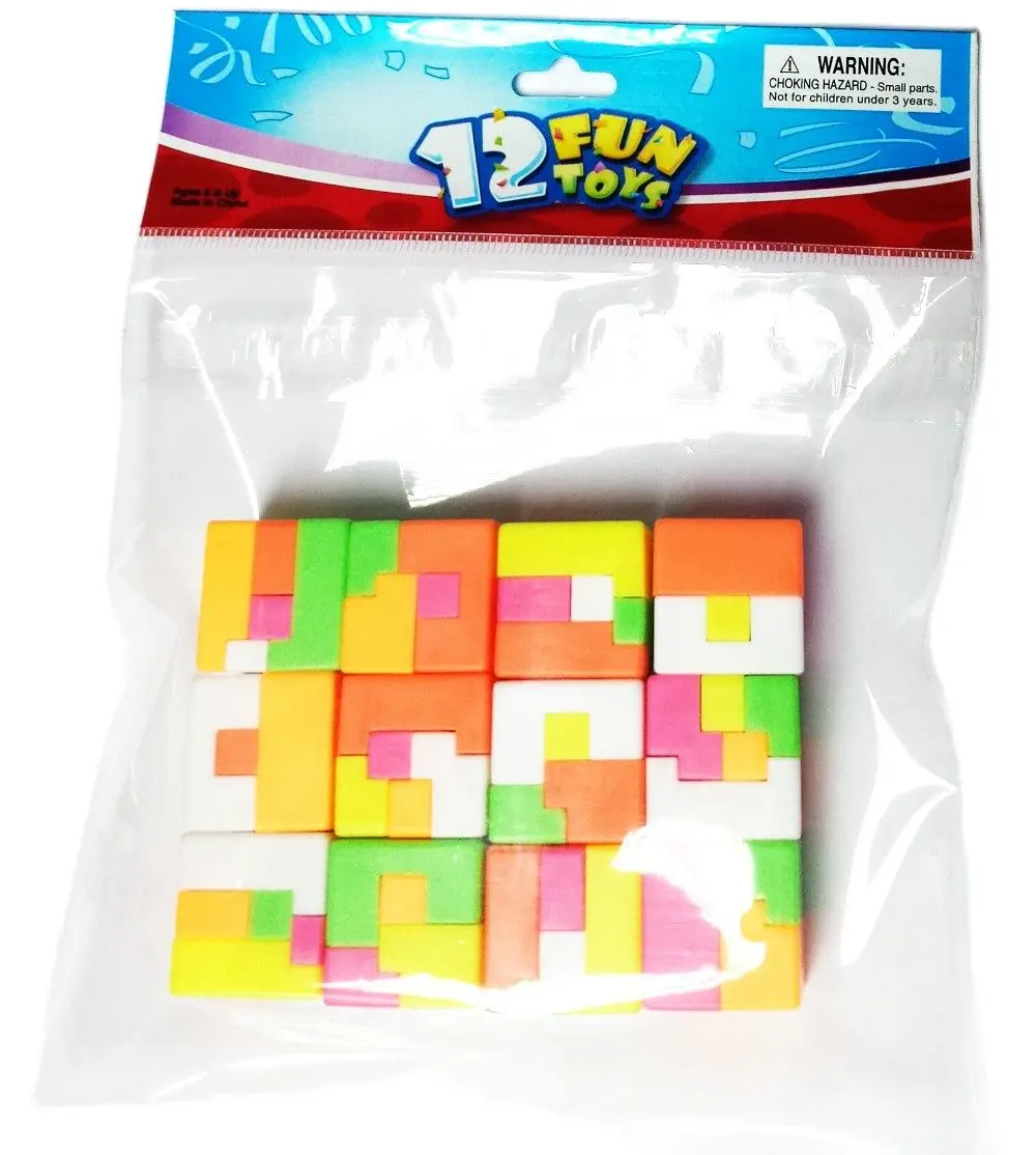 12 Piece Cube Puzzle Brain Vending Unisex Toys Capsule Birthday Party
