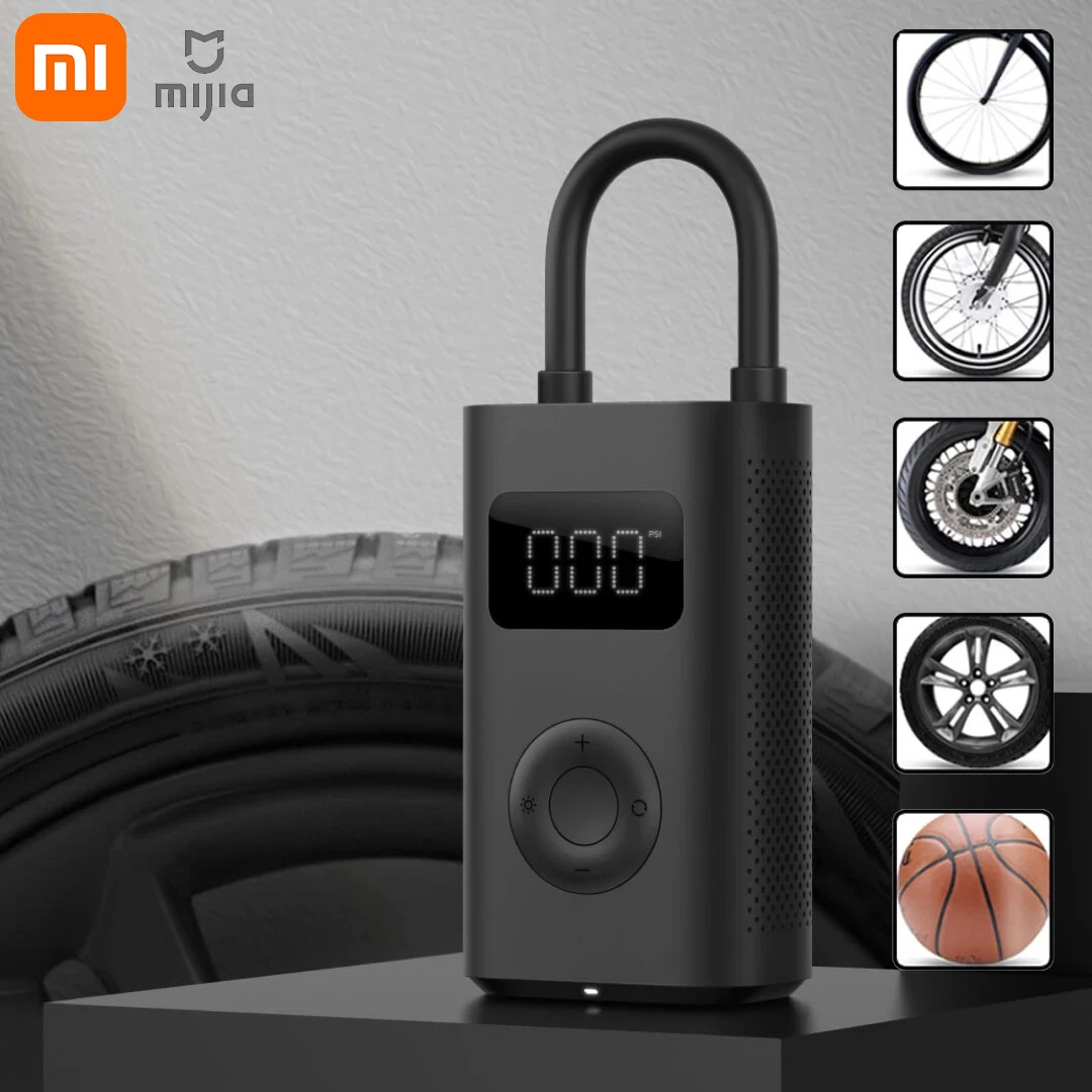 

Xiaomi Mijia Electric Pump Air Compressor 1s Portable Smart Digital Tire Sensor Inflatable Treasure for Motorcycle Football Pump