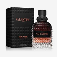 Valentino Born In Roma Coral Fantasy Uomo Eau de Toilette Homme 50ml – Parfum Boisé Aromatique aux Notes de Pomme Rouge, Sauge et Tabac 1