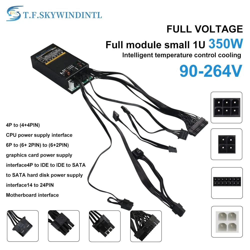 Fonte de Alimentação Modular Pequeno 1u Computador Psu Flex Atx 350 Watts para Itx Pfc Ativo para Pos Aio 110v 220v Flex K39 Mais 5v 350w 400w - Imagem 6