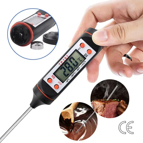 Tebru Kitchen Thermometer,Portable Household Kitchen Digital