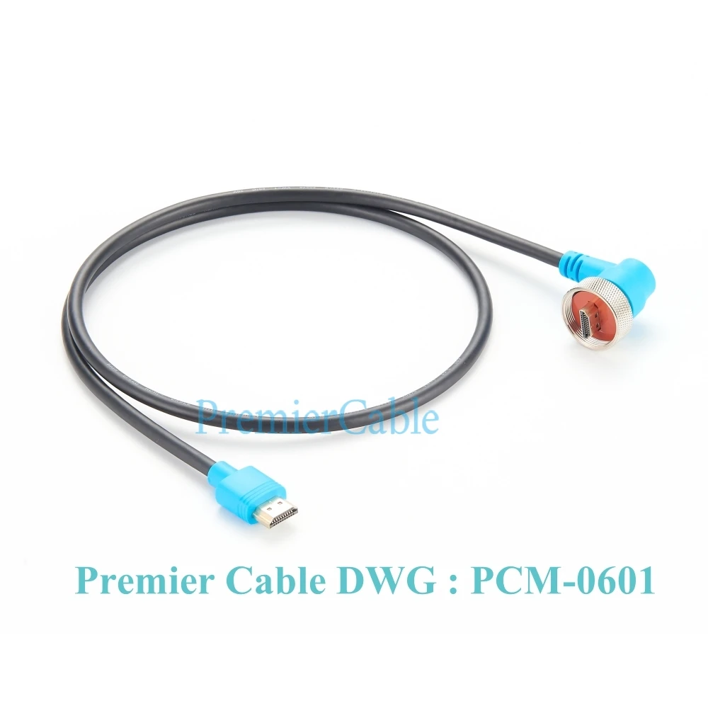 90-Grad IP67 Robustes HDMI 1.4 Stecker-zu-Stecker Kabel 4K@30Hz Flächenbündige Montage Audio-Video-Kabel für Monitor, Projektor, Laptop – Detail 4