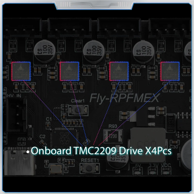 Mellow 64bit Fly-gemini v2 Placa Dupla Chips Klipper & Reprap & Marlin para Tmc2209 Ender Voron Delta Tiny-m Peças de Impressora 3d - Imagem 5