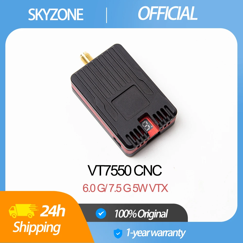 SKYZONE 7.5GHz 5W High Power VTX Video Transmitter with CNC shell VT7550 for Long Range RC FPV Drone Aircraft