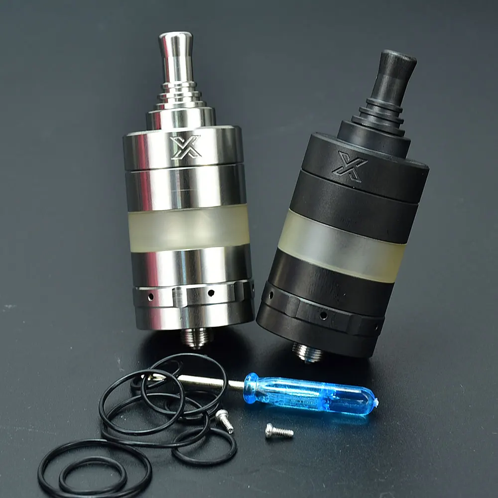 

KF X Style MTL RTA Vape 316SS 4ml 24mm Atomizer kayfun x rta mtl Rebuildable Tank 510 mtl drip tip 1.2ohm 2.5mm coils cottons