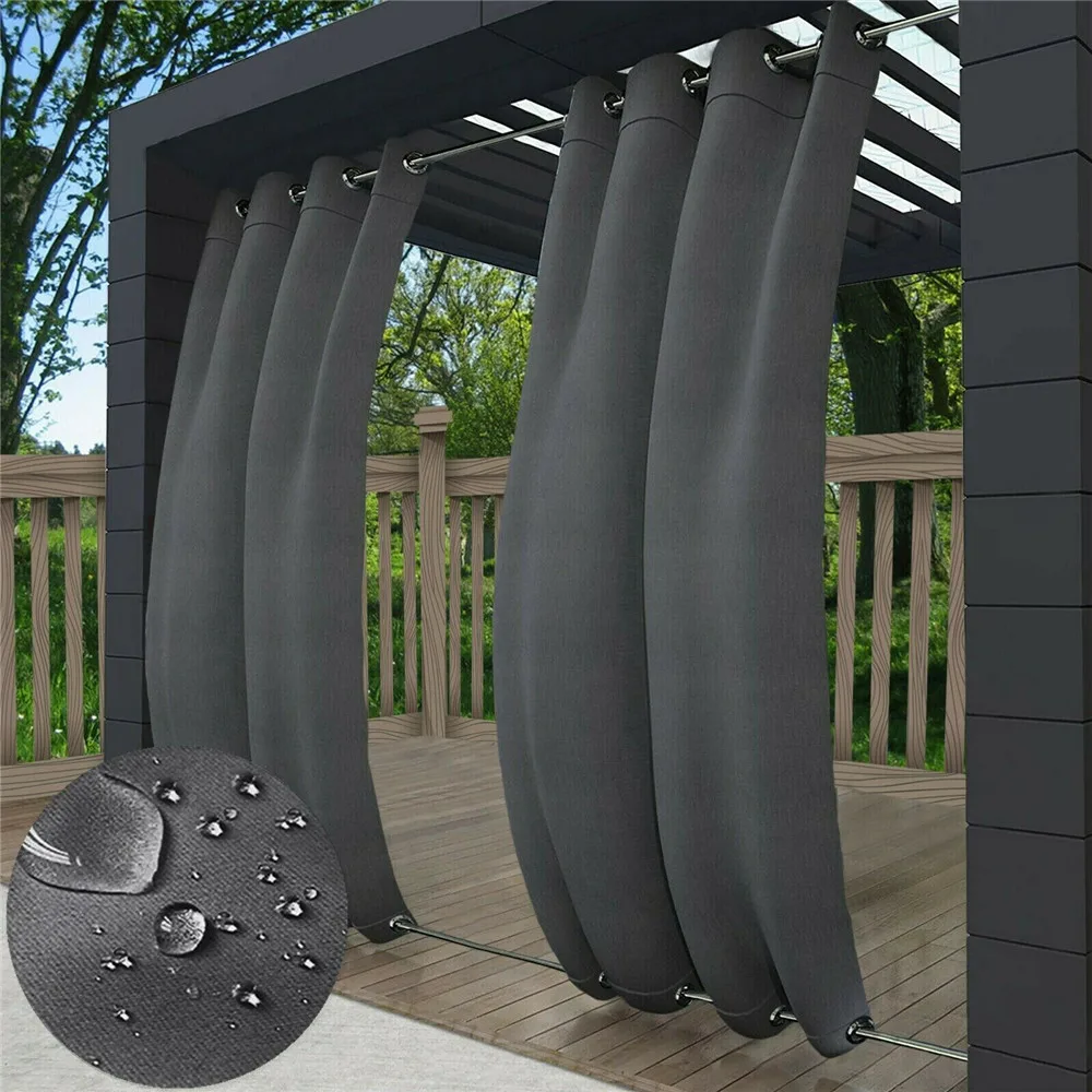 OutdoorPatioCurtainsWeightedWaterproofDrapesBlackoutThermal