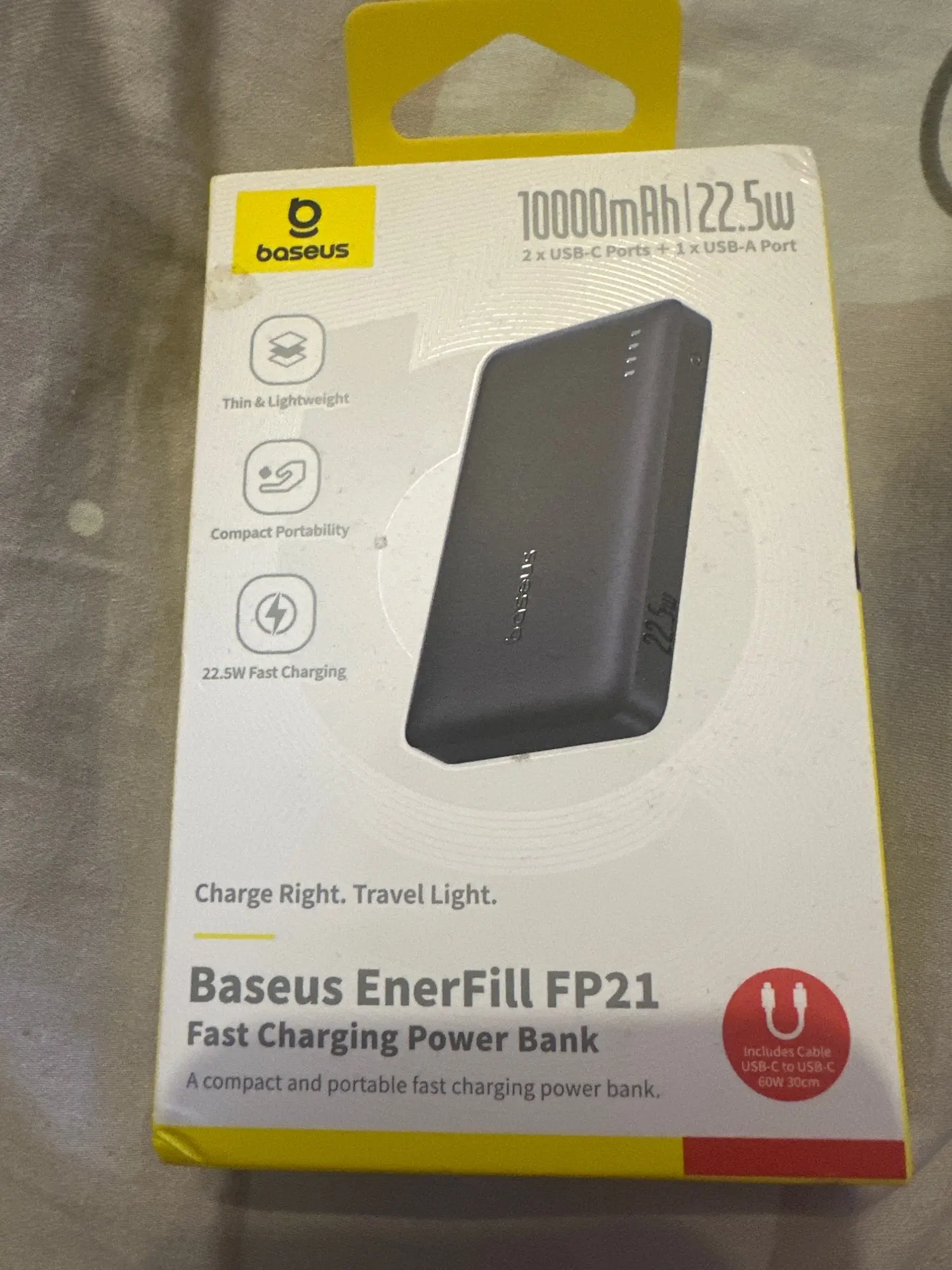 Baseus 22.5W Power Bank 10000mAh Portable Charger photo review