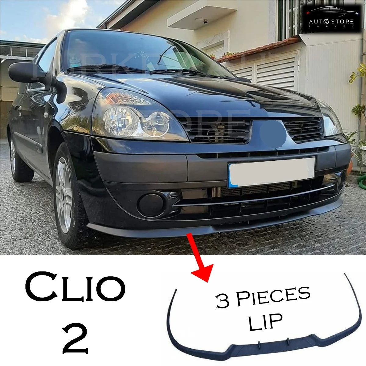 rechter Minimaal Opblazen For Renault Clio 2 Ii Bumper Lip Rs Gt Car Accessories Automotive Products  Universal Exterior Body Kit Front Tuning Spoiler 3pcs - Bumpers - AliExpress