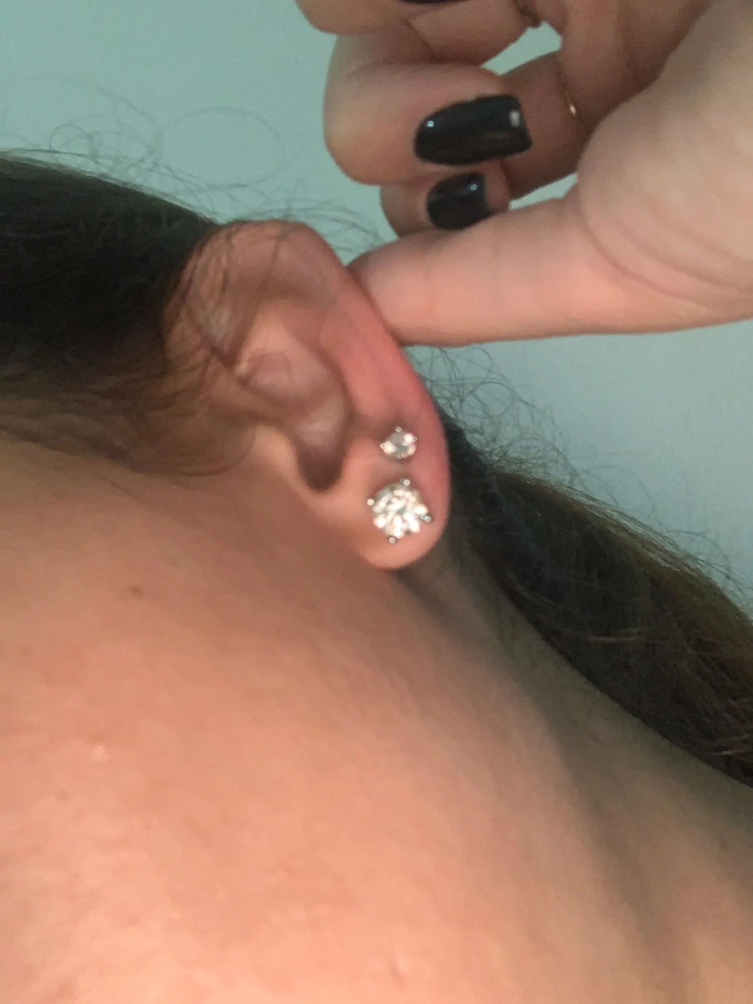 Moissanite Ear Stud Earrings photo review