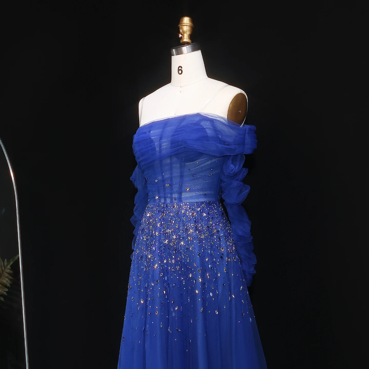 Sharon Said Green Off-Shoulder Black Evening Dresses with Lilac Beaded  Crytsal A-Line Women Wedding Party Gowns SF333 Customized - AliExpress 320