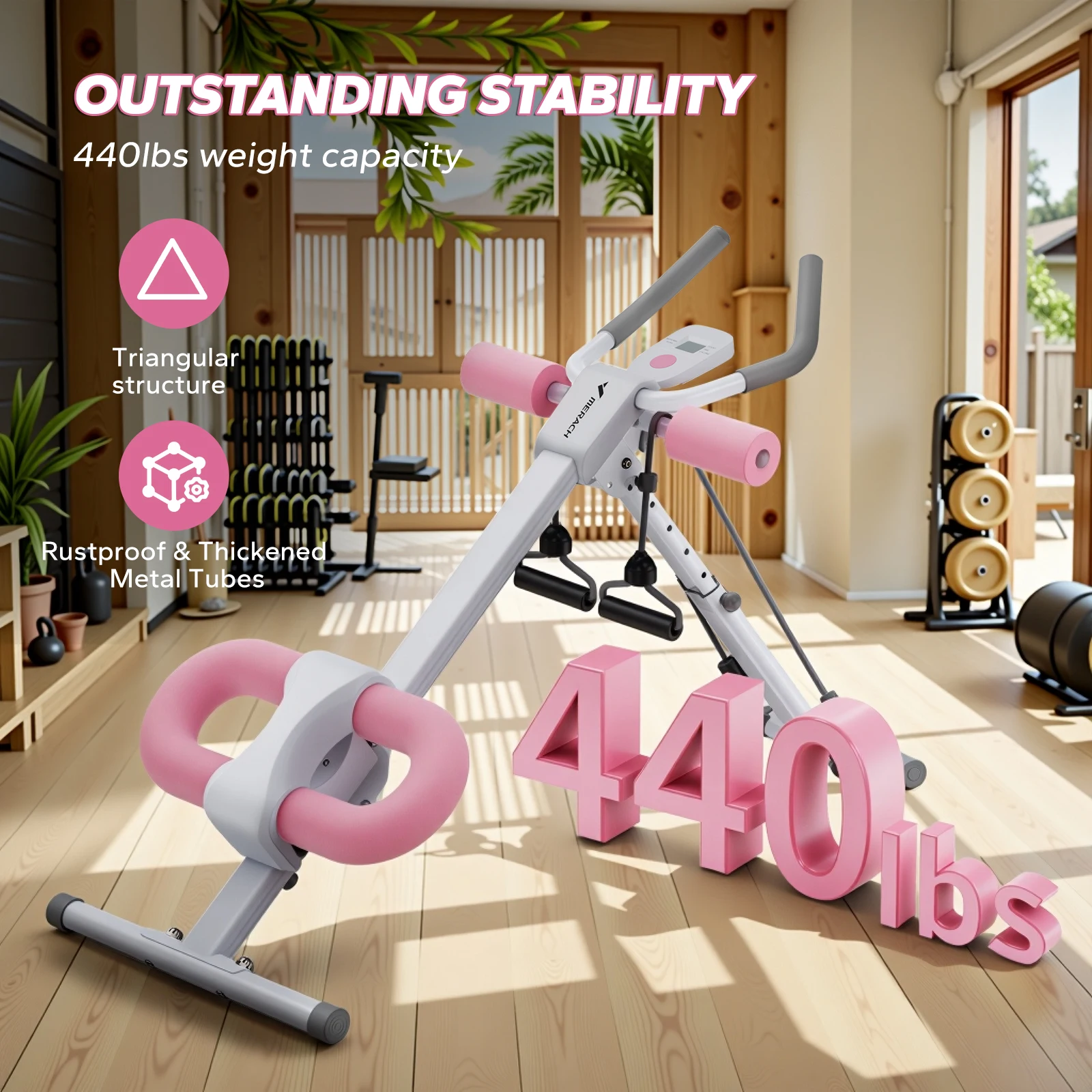 MERACH Adjustable Ab Trainer 4