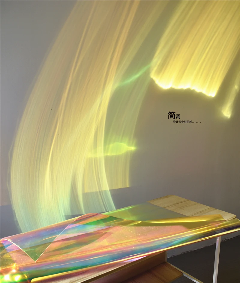 Filme Transparente do Laser para a Decoração Sinfonia Dourada Roupa Fluorescente Couro Impermeável Suportes Fotográficos - Image 3