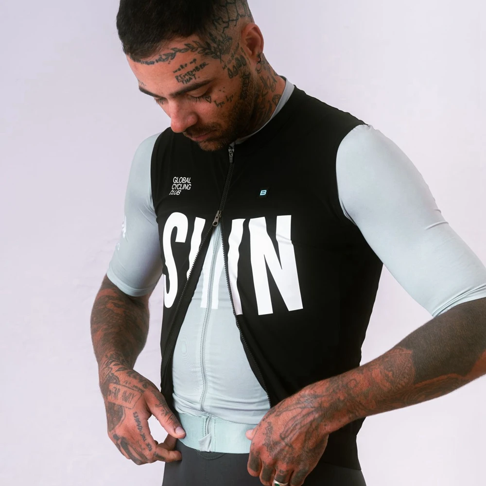 Description Picture 3 of item2025 new men's cycling sportswear 6-color SYN competition club cycling Jersey Summer short sleeved cycling Shirts