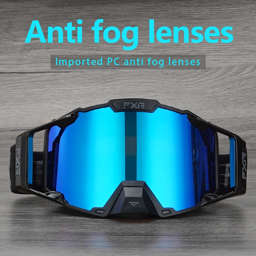 FXR Motorcycle Goggles Anti-Fog Snowboard Ski Glasses Men Women Motocross Glasses Cycling Racing Skiing Goggles 4