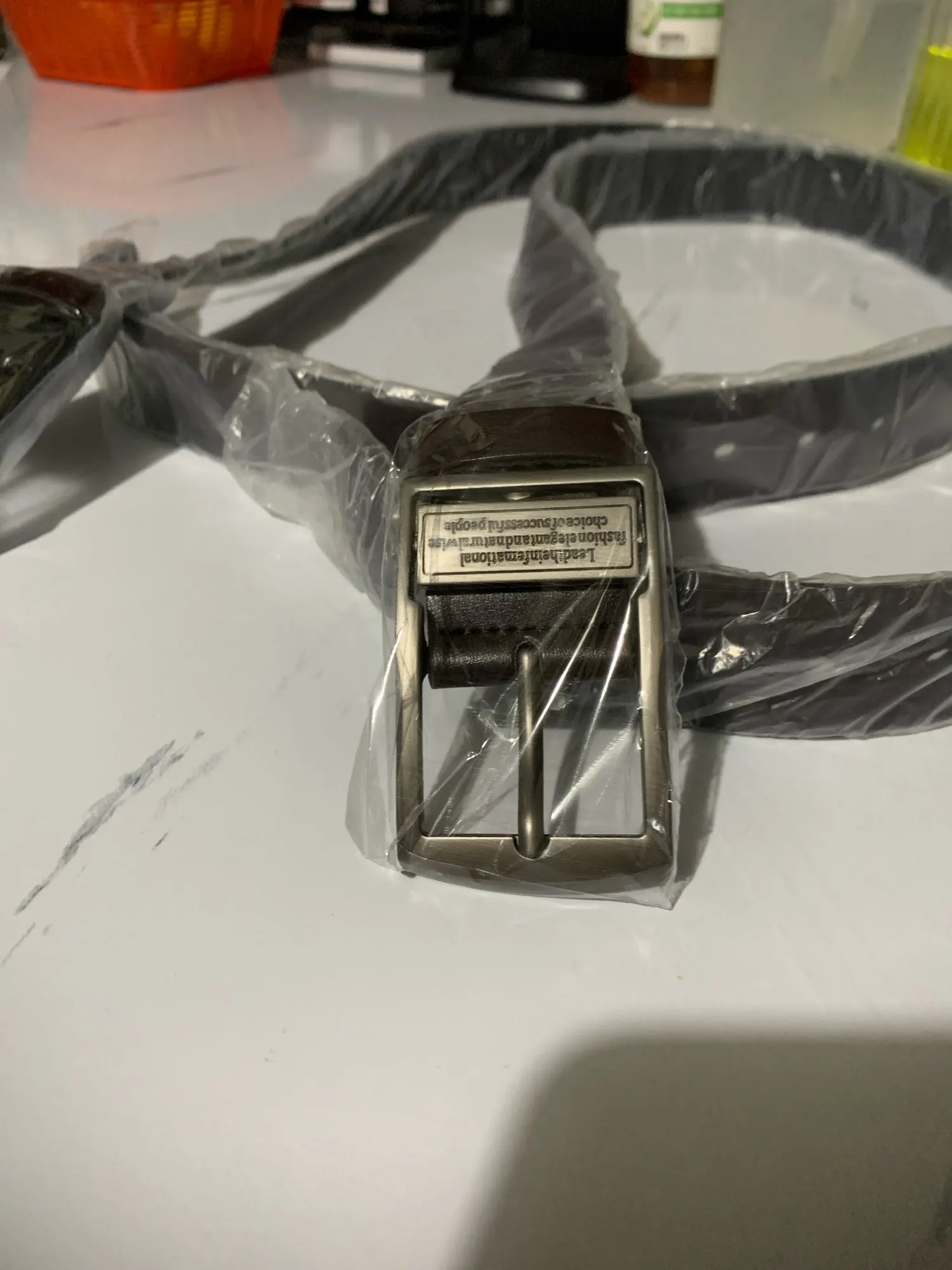 MIDNIGHT SOVEREIGN™ – Black Buckle Genuine Leather Belt photo review