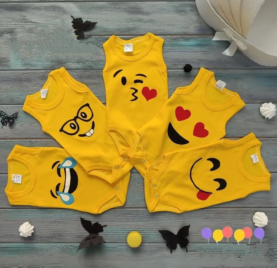 5 PCS Summer Newborn Baby Rompers Cartoon Baby Unisex Jumpsuit Short Sleeves Cotton Infant Underwear Boy Girl Clothes