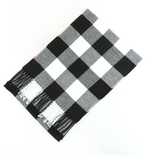 thumbnail image 1 of Bufanda cálida a cuadros unisex de invierno 2022, chal y chales de cachemira para hombre, pashmina, pañuelo para el cuello, bufanda para mujer, tessel, echarpe nuevo, 1 of 5