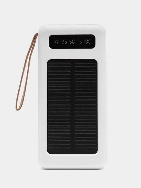 Batterie externe sur batterie solaire 50000 mAh, avec fils intégrés -  AliExpress