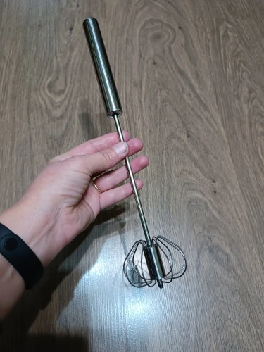 Stainless Steel Rotary Whisk Semi-Automatic Mixer Manual Whisk Household Cream Eggs Baking Gadgets photo review