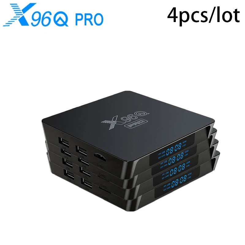 Wholesale Price 4pcs X96Q PRO Smart TV BOX android 10.0 4k 2.4 wifi Allwinner H313 Media Player set top box android 10 tv box x96q 2 4g wifi allwinner h313 quad core 4g 64g 1080p media player x96 q 4k smart set top box