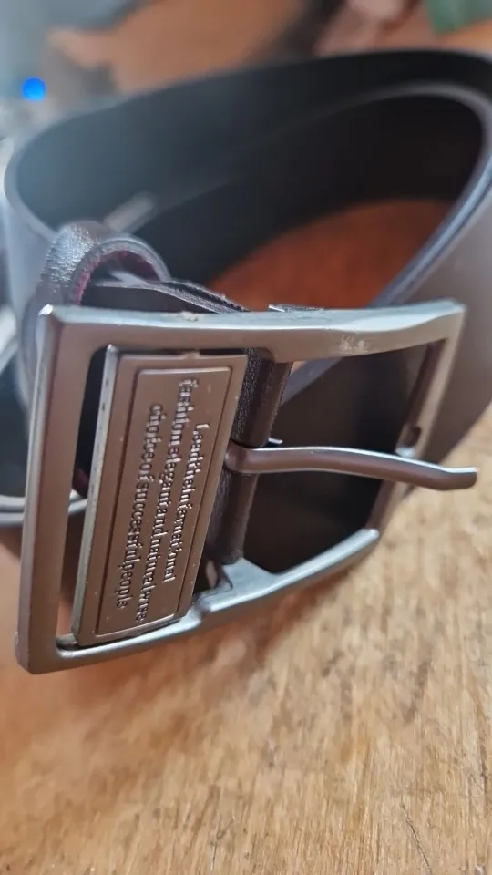 MIDNIGHT SOVEREIGN™ – Black Buckle Genuine Leather Belt photo review