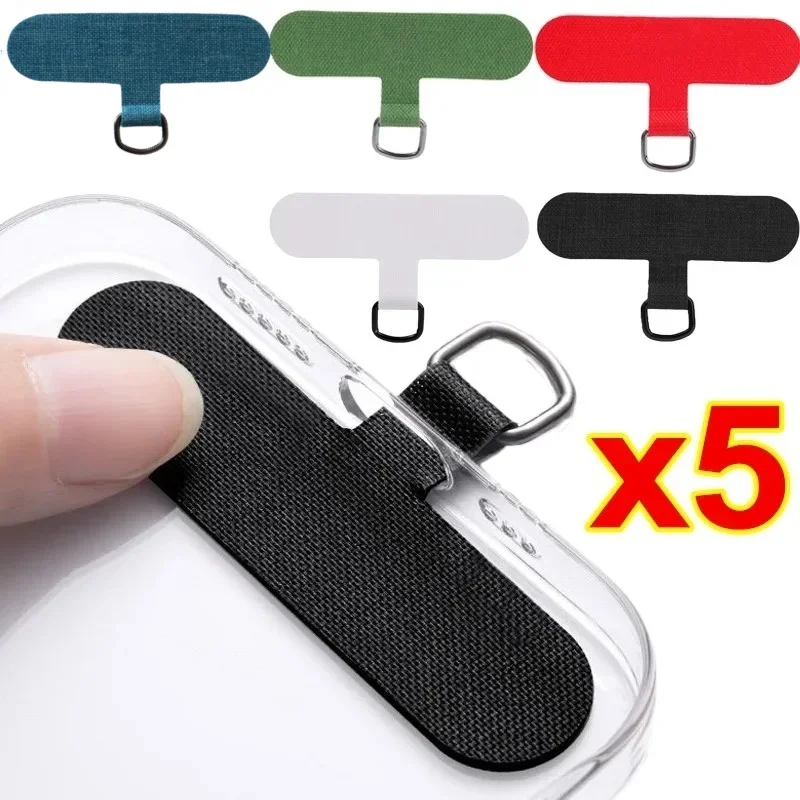 Universal Mobile Phone Lanyard Patch Anti-lost Pad Cell Phone Strap Hang Cord Tabs Connector with Metal Ring for IPhone Samsung