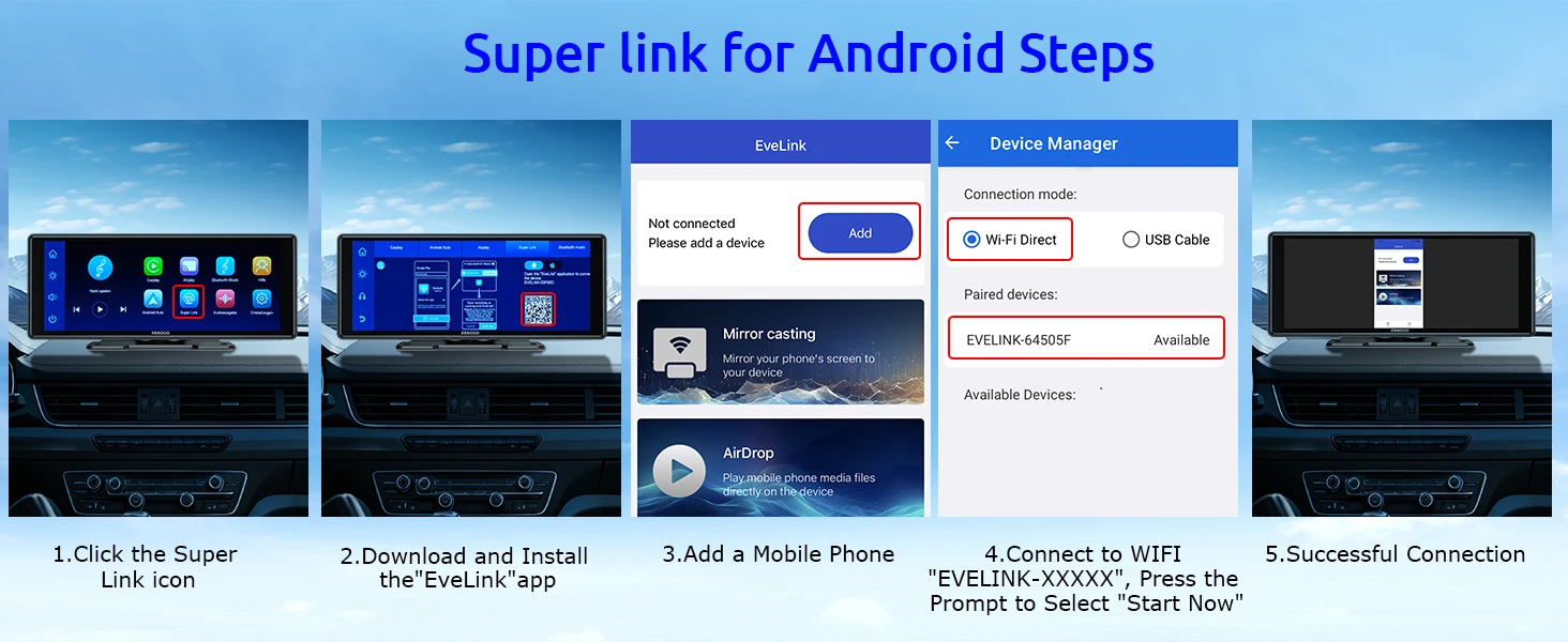 ESSGOO 10,26 Zoll tragbare, kabellose Carplay-Universalhalterung für Wohnmobile, LKWs, Autoradios, Android Auto, Bluetooth, FM, Lenkradsteuerung, einfach zu installieren – Detail 13