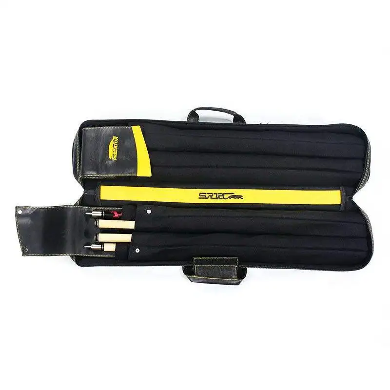 PU Leather 4B8S 12 Holes Black Yellow Color Predator Billiard Cue