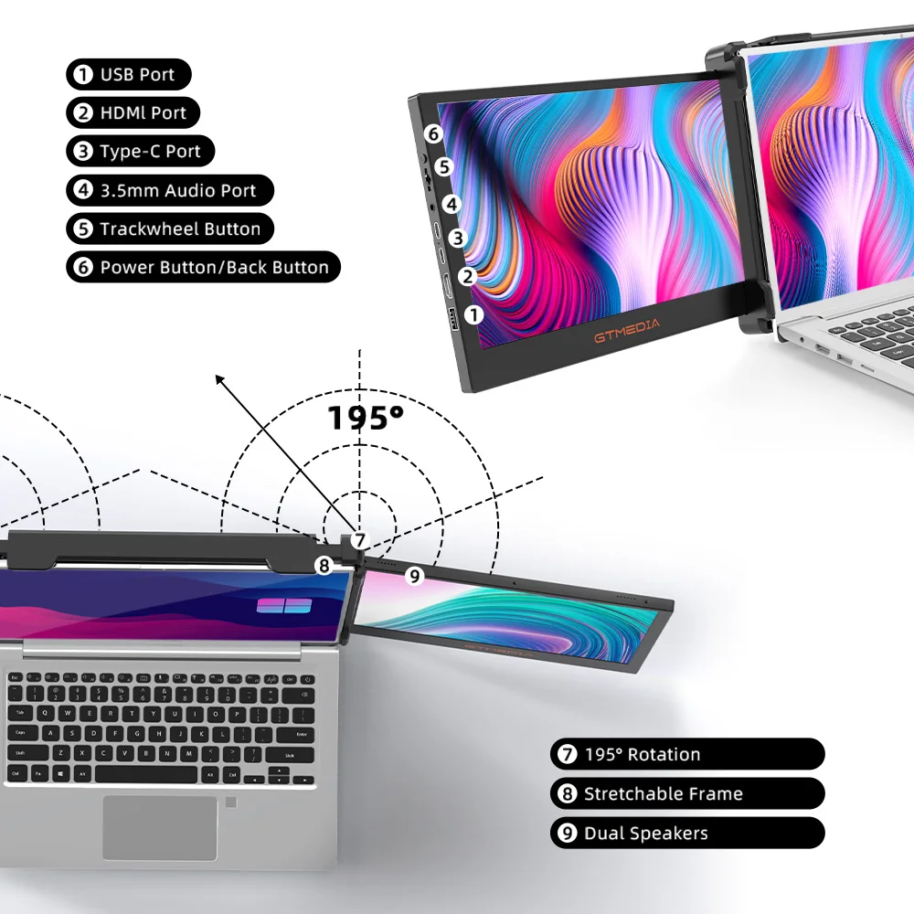 Ʈ Ȯ ÷̿ FHD Ʈ ޴ , HDMI USB-C ,  ̽ Ȯ ÷, IPS ũ, 11.6 ġ