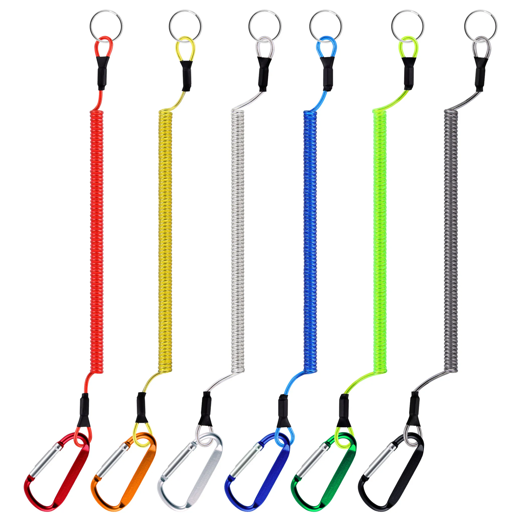 Crazy Shark 1pcs Fishing Ropes Fishing Tools Boat Camping Fishing Lanyards Spring Coil Secure Lip Grips Pliers Tackle Tool