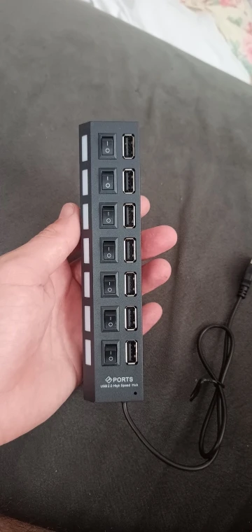 Extensão Hub Régua Usb 2.0 - 7 Portas Pc Hd Externo Pendrive photo review