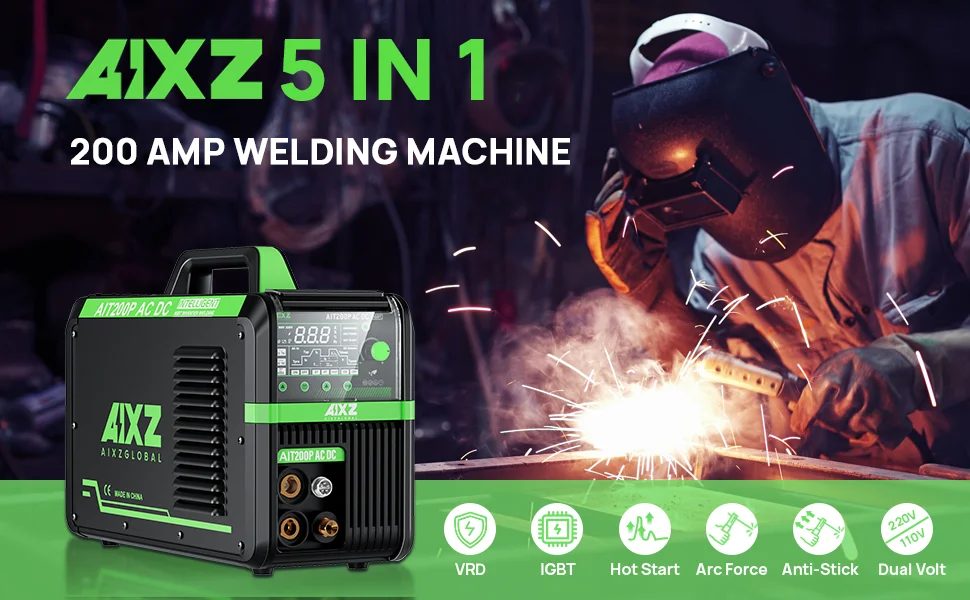 AIXZ Einphasen-Schweißgerät 230V 180A Multifunktions-TIG/MMA/ARC Force Anti-Stick AIT200P AC/DC IGBT Inverter-Schweißgerät – Detail 1