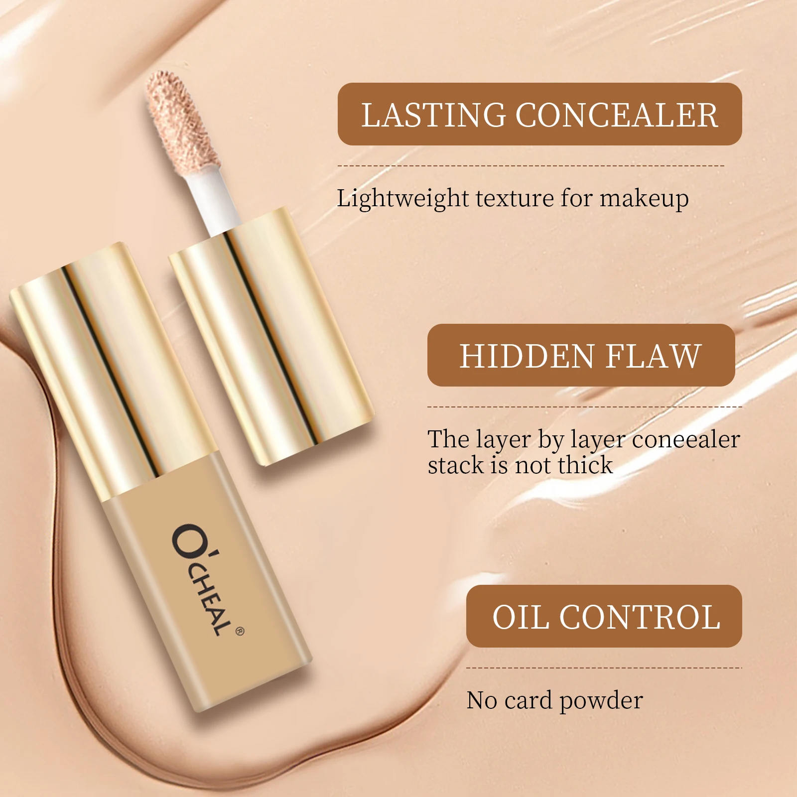 Ocheal Liquid Concealer Matte High Coverage Waterproof Oil Control Moisturizing Long Lasting Concealer Professional Face Makeup 4