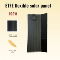 Panneau solaire flexible 100W 200W 18V ETFE, panneau solaire monocristallin flexible portable pour bateaux, camping-cars, remorques, camping-car, batterie 12V 4