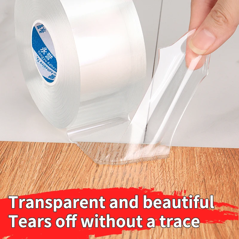 Super Strong Double-sided Tape, Heavy-duty Nano Double-sided Tape, Reusable, Seamless And Washable Transparent Double Tape