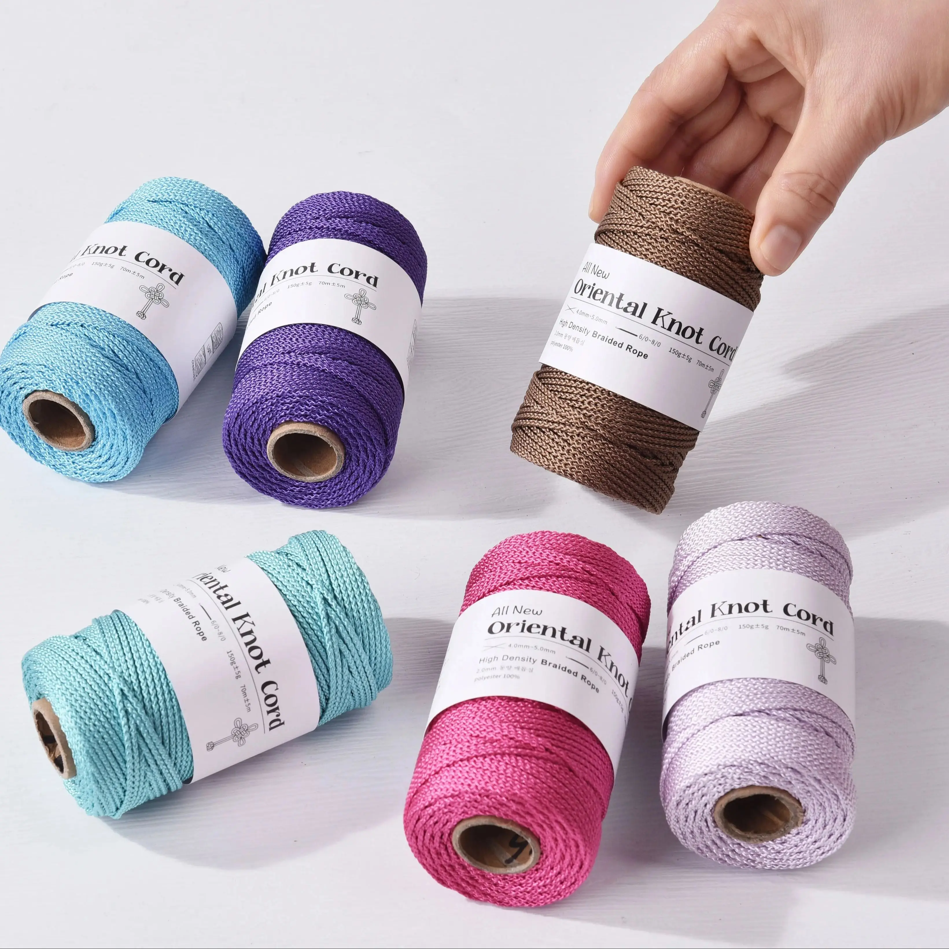 2mm×75Yards Chinese Knot Cord Oriental Knot Cord Bohemia Macrame cord for Handmade Chinese Knot DoorBell Decoration 6