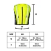 Salzmann High Visible Motor Cycle Vest, made with 3M Scotchlite, with black elastic fabric. 6