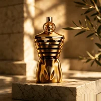 JPG Eau de Parfum 4.2 FL OZ 125ML, Flacon Classique Homme en Forme de Torse avec Rayures Dorées Luxueuses et Verre Brun Transparent, Parfum Masculin Ambré Fougère, Cadeau de Noël Recommandé 5