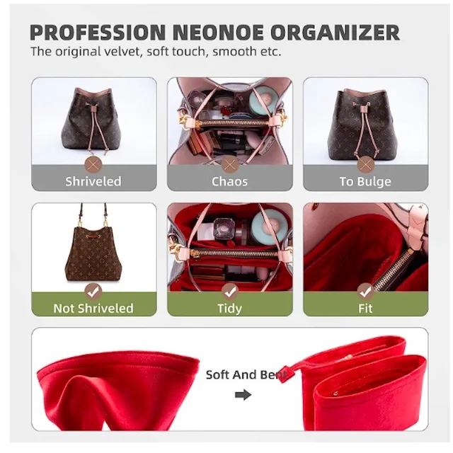 Very Soft Velvet Purse Organizer Insert Women's Handbag Organizers Tote  Organizer With 2 Packs In One Set For Neonoe Bag All Siz _ - AliExpress  Mobile
