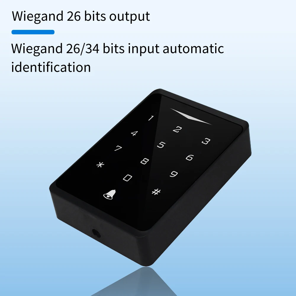 IP66 Waterproof 2.4G Wifi Tuya Remote Keypad RFID 125kHZ EM Card Reader for Access Control System Wiegand Output Input