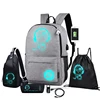 Student School Backpack Luminous USB Charge School Bags For Teenager Boys Girls Anti-Theft Children's Schoolbags Laptop Backpack 5