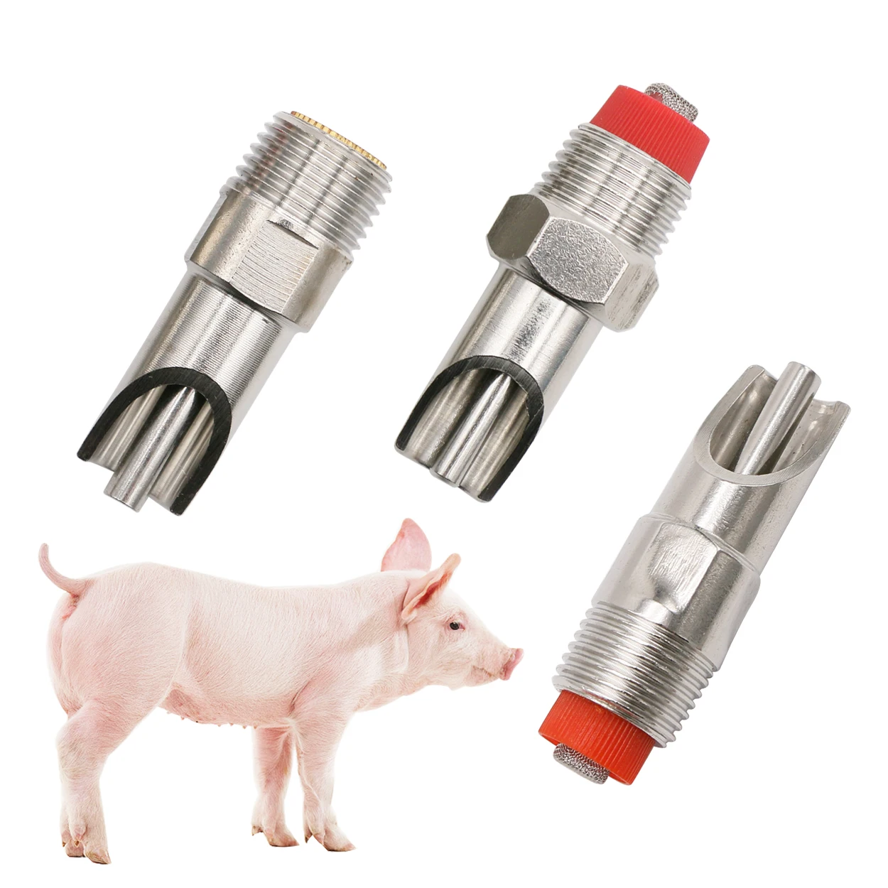4 Edelstahl-Trinknippel Für Schweine & Ziegen – Automatische Bewässerung Für Fässer