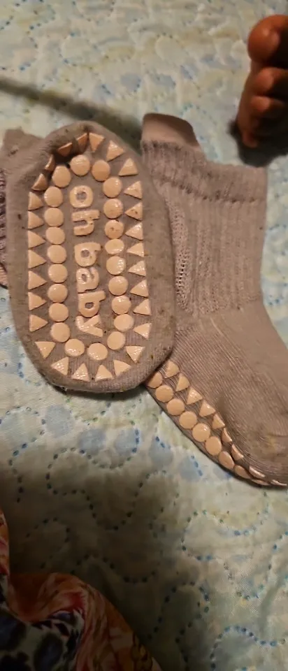 Anti-Slip Cotton Baby Socks - Rubber-Grip Toddler Socks for Boys and Girls photo review