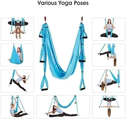 Aerial Yoga Strap Yoga Hammock 15 Color 6 Handles Anti-gravity Aerial Yoga Hammock Set