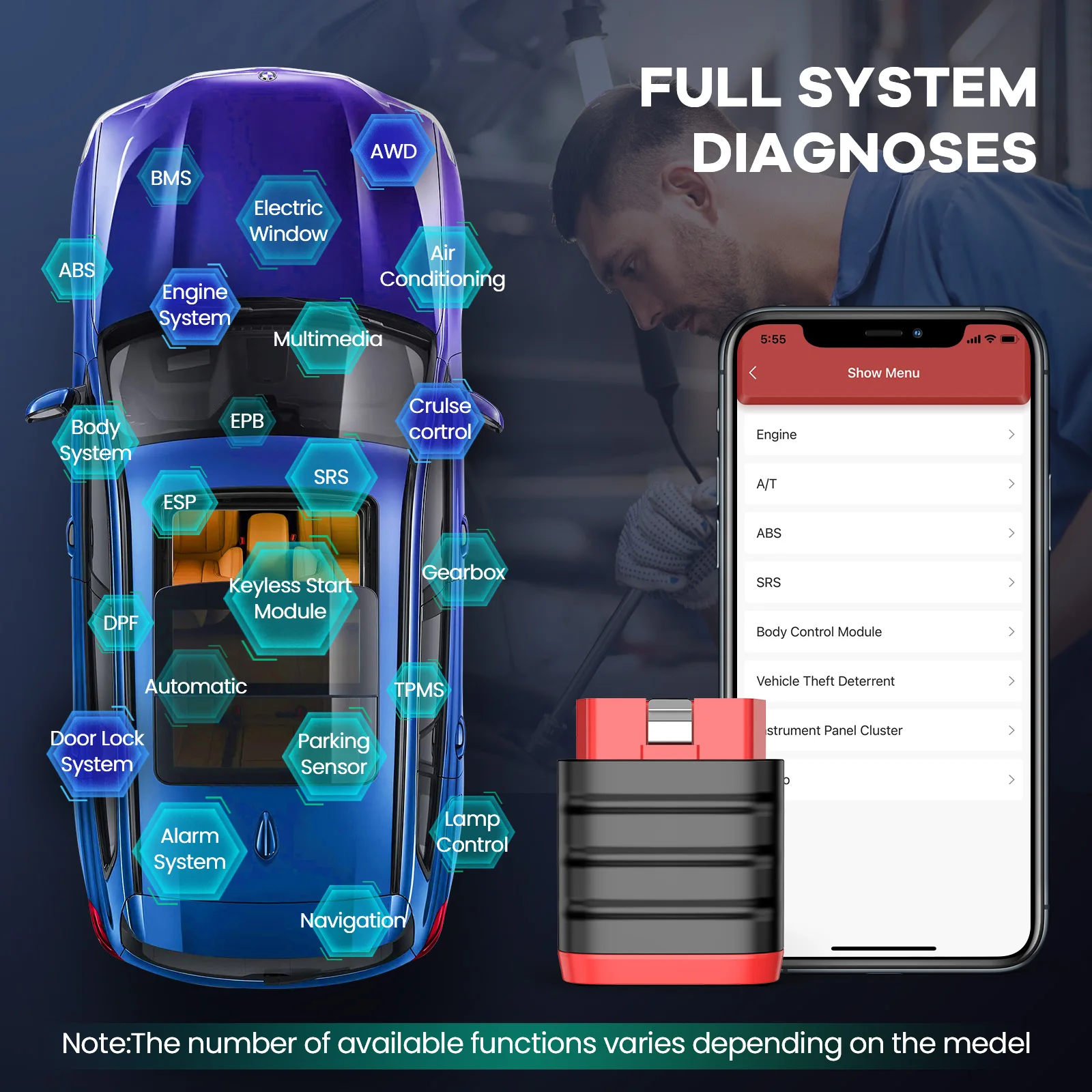 THINKCAR THINKDIAG Mini Car Diagnostic Tool OBD2 Bluetooth Scanner tools All Cars Full System Diagnose Lifetime Free code reader 3
