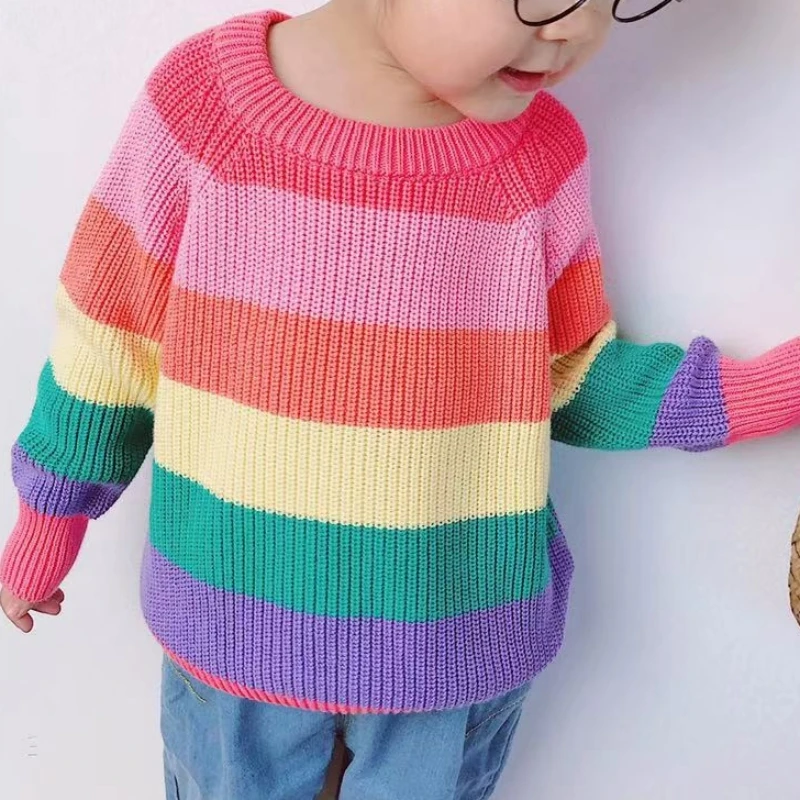 LCW Kids Pull-over en Tricot à Motifs à Manches Longues pour Filles avec Col Rond - W2BU21Z4-FVA